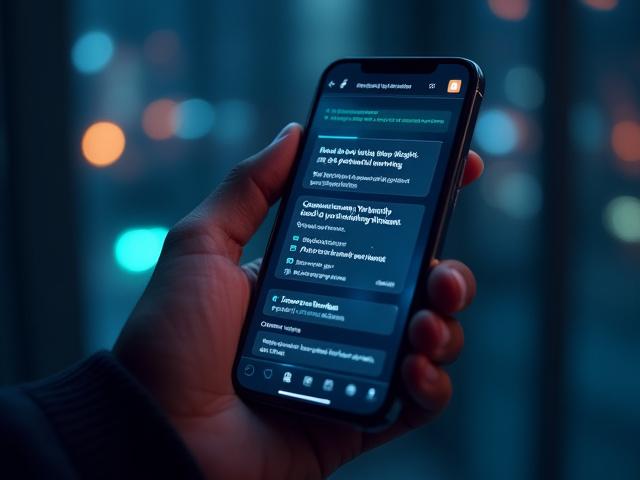 Smartphone displaying an AI chat interface with wellness recommendations in real-time.